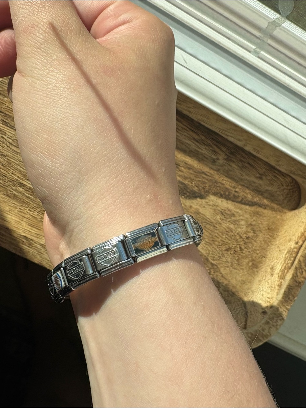 Harley-Davidson Italian Charm Bracelet Stainless Steel Logos One of a Kind